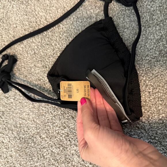 NWT Victoria’s Secret Pink Crinkle Triangle Bikini Top Size Large - Picture 3 of 4